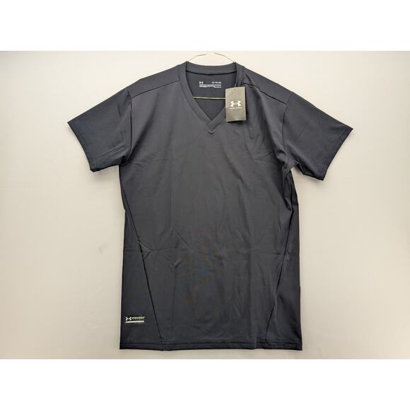 NWT Under ArmourTactical HeatGear Compression Men's V-Neck T-Shirt in Black XL - Picture 3 of 8